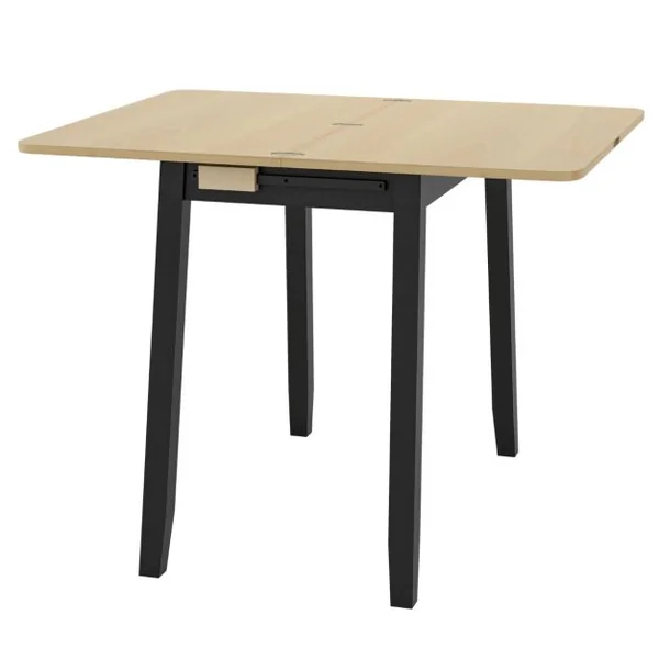 Table Pliante Cuisine Table Extensible pour 4 Personnes Table a Manger Extensible avec Rangement Caché Table Rabattable 50-100 cm Blanc