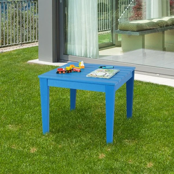 Table pour Enfants en PEHD anti-Décoloration pour Intérieur / Extérieur 64,5 x 64,5 x 51 cm (L x l x H) Bleu