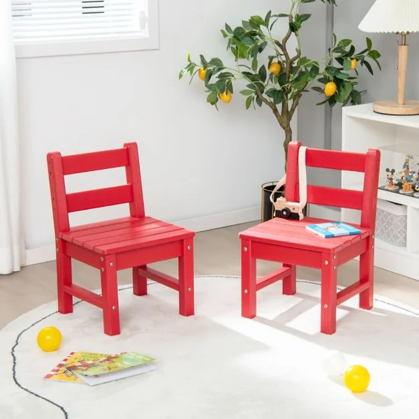 Table pour Enfants en PEHD anti-Décoloration pour Intérieur / Extérieur 64,5 x 64,5 x 51 cm (L x l x H) Rouge