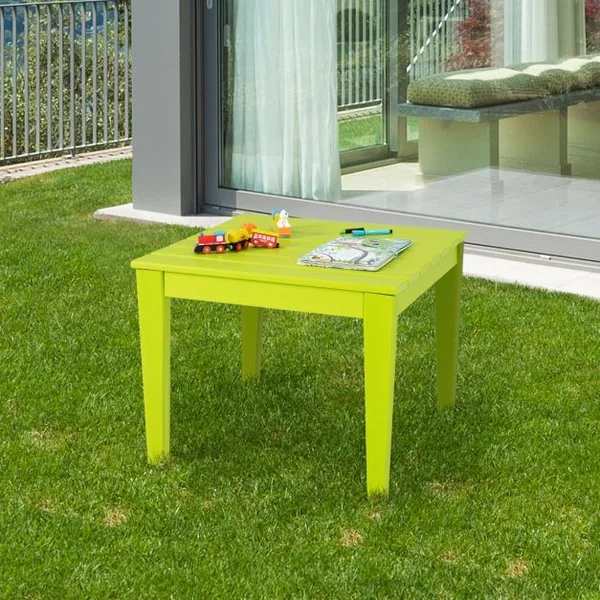 Table pour Enfants en PEHD anti-Décoloration pour Intérieur / Extérieur 64,5 x 64,5 x 51 cm (L x l x H) Vert