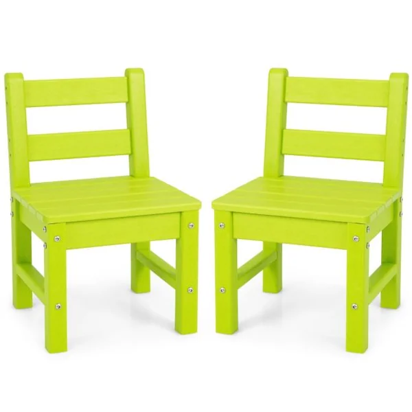 Table pour Enfants en PEHD anti-Décoloration pour Intérieur / Extérieur 64,5 x 64,5 x 51 cm (L x l x H) Vert