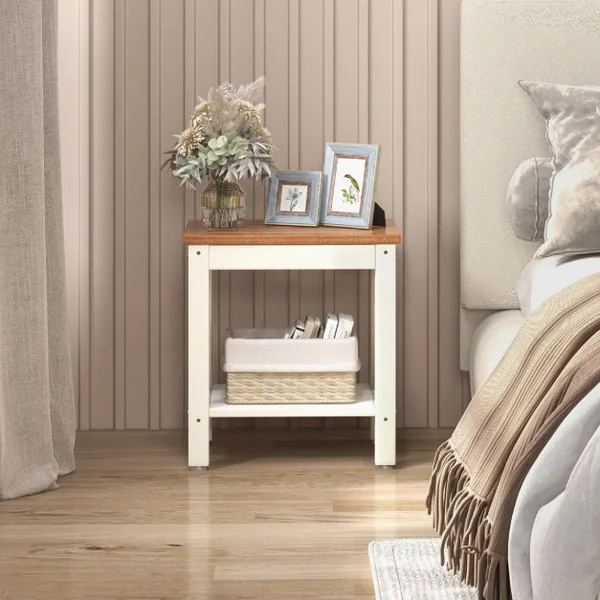 Tabouret Salle de Bain à 2 Niveaux Imperméable Petit Tabouret de Douche Antidérapant avec Étagère Rangement Chaise pour Enfants Brun