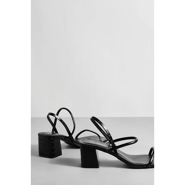 Talons slingback à coupe large et talon bloc bas