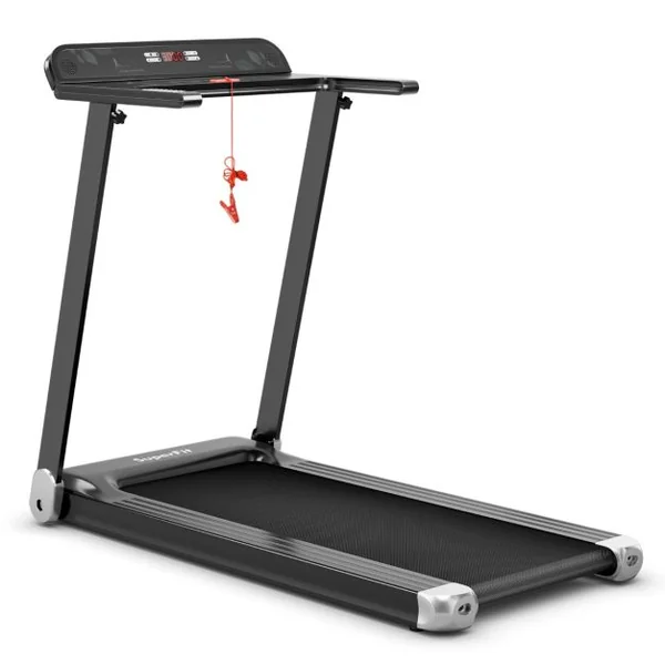 Tapis de Course Electrique Tapis de Fitness Pliable pour Maison avec Application de Contrôle Argent/Bleu/Rouge