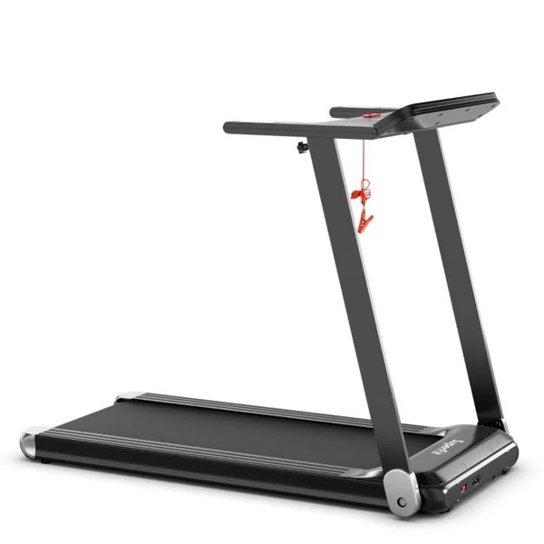 Tapis de Course Electrique Tapis de Fitness Pliable pour Maison avec Application de Contrôle Argent/Bleu/Rouge