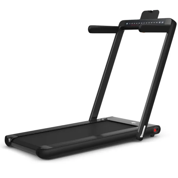 Tapis de Course Pliable 0,75HP Double Affichage LED APP et Télécommande Vitesse Motorisé 12 km/h Surface 40x100cm Noir