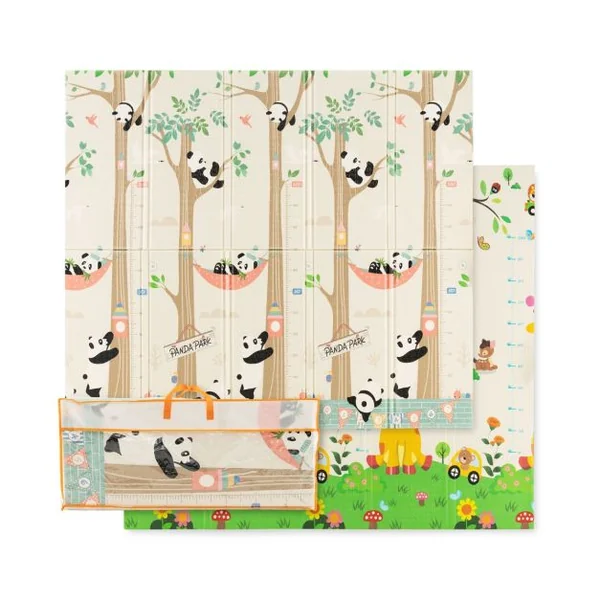 Tapis de Jeu Pliable pour Bébé 200 x 180 Cm Tapis de Sol Extra Large avec Sac de Transport pour Intérieur et Extérieur Tapis de Jeu D'activité Multicolore