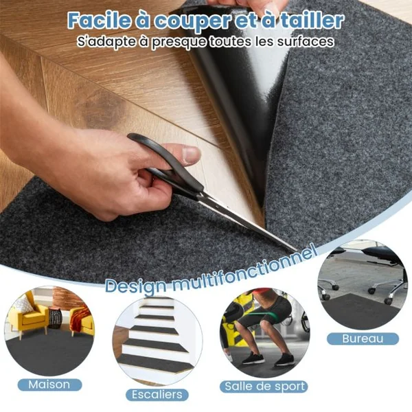 Tapis de Sol pour Garage Tapis de Stationnement Absorbant Tapis de Sol Réutilisable et Lavable Support Antidérapant et Imperméable avec Ruban Adhésif