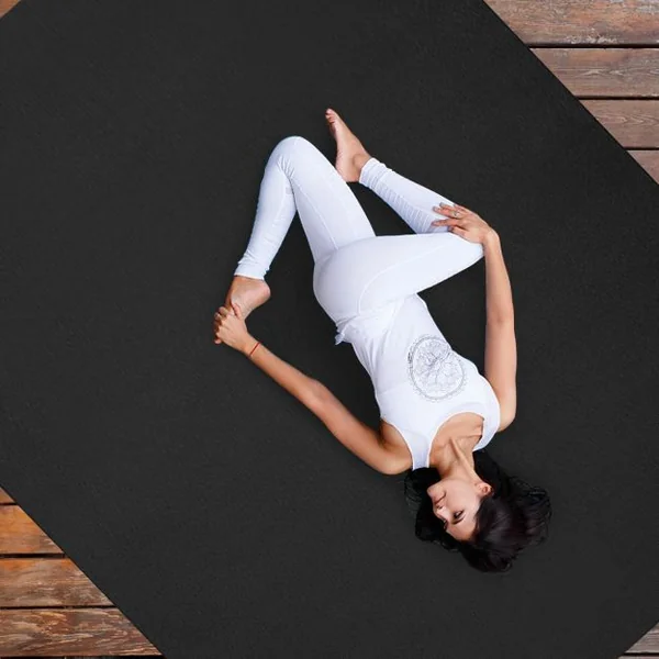 Tapis de Yoga 8 mm D'épaisseur Antidérapant Double Face Tapis de Sport Fitness Anti-usure Haute Densité Violet