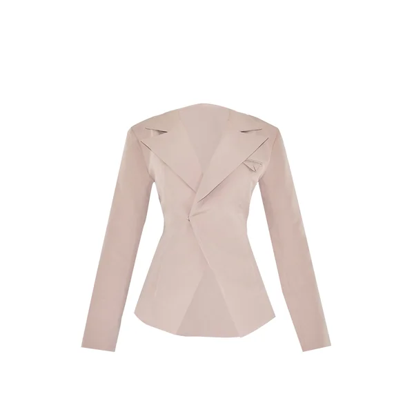 Taupe Blazer Ajusté Asymétrique Croisé Avec Taille Ajustable Shape