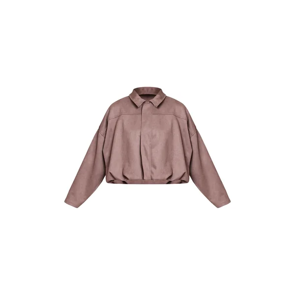Taupe Veste Bomber Zippée En Synthétique
