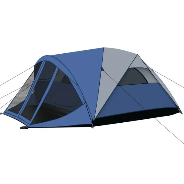 Tente de Camping Dôme pour 6 Personnes Imperméable Ventilisation Coup-Vent avec Sac de Transport 417 x 300 x 182cm