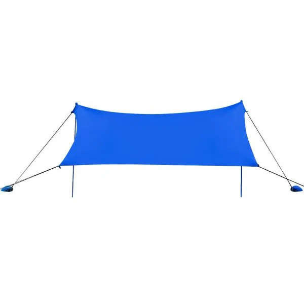 Tente de Plage avec Sac de Transport et 4 Sacs de Sable Grand Abri Solaire en Lycra pour la Plage le Camping et la Pêche upf 50+ Bleu