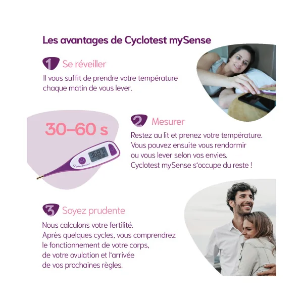 Thermomètre basal connecté My Sense Cyclotest SPECIAL