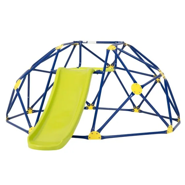 Toboggan avec Dôme d'Escalade pour Enfants 3-10 Ans Cage d'Escalade Charge max.: 180 KG Jeu Extérieure et Intérieure 6 Couleurs au Choix