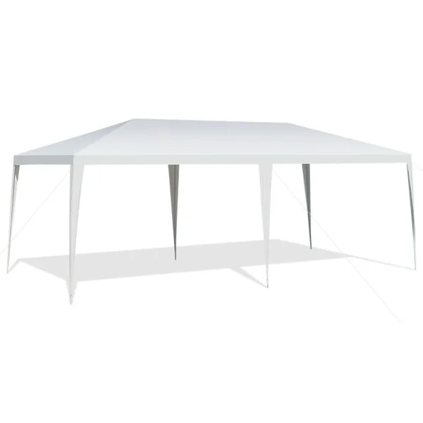 Tonnelle de Jardin Pliant 3 m x 6 m Tente de Réception Dessus Imperméable Recouverte de Tissu PE pour Fêtes Commercial