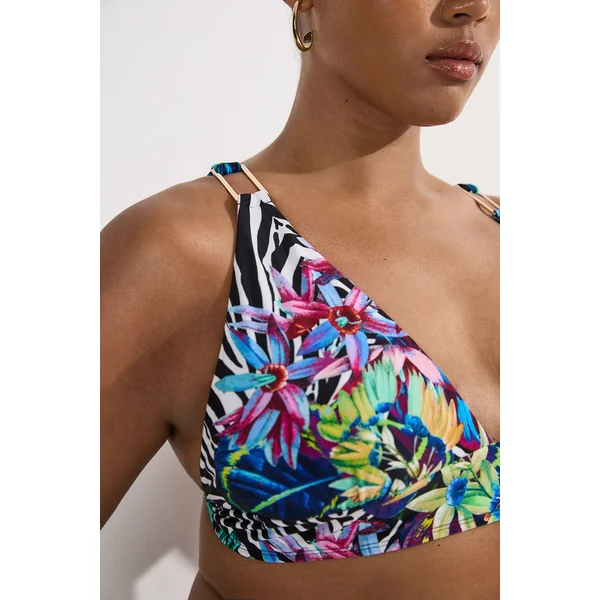 Top Bikini Décolleté Tropical Floral Grande Taille