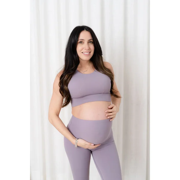 Top de yoga - lilas cendré