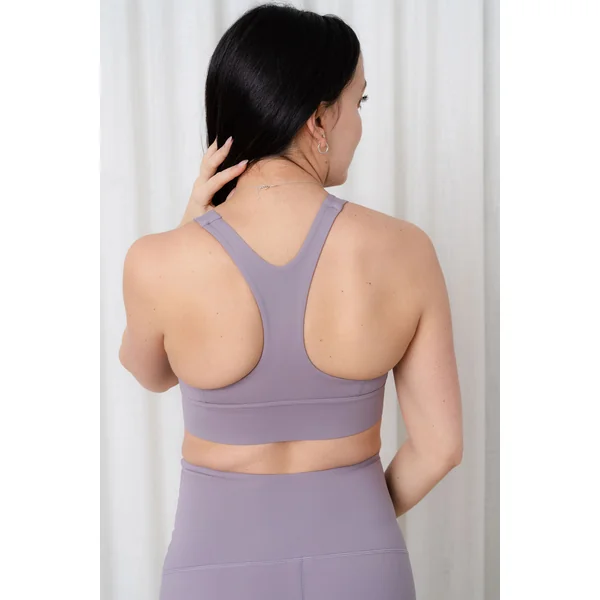 Top de yoga - lilas cendré