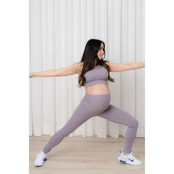 Top de yoga - lilas cendré