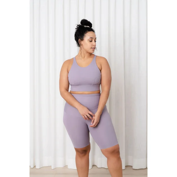 Top de yoga - lilas cendré