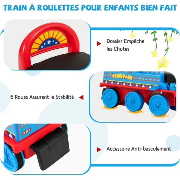 Train Electrique pour Enfants -16 Accessoires de Rails Cadeau de Noël Pour Tout-petits 3+ ans Bleu/Noir/Vert/Bleu foncé