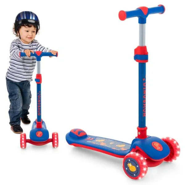 Trottinette Enfant Pliable avec Roues Clignotantes&Hauteur Réglable(63-83cm) Charge 50kg pour 37-60 Mois Rose