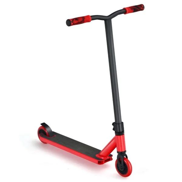 Trottinette Enfants 2 Roues Système de Compression HIC Roulements ABEC-9 Plateforme en Aluminium 7 Ans Charge 100KG Rouge