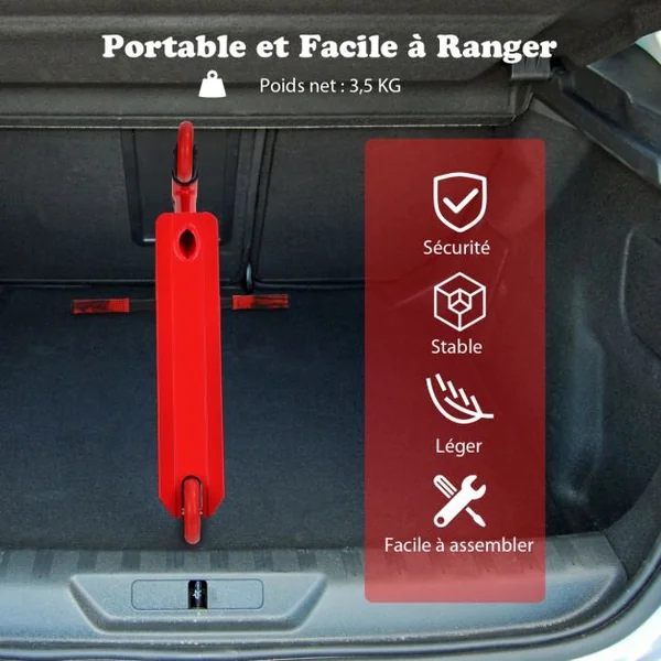 Trottinette Enfants 2 Roues Système de Compression HIC Roulements ABEC-9 Plateforme en Aluminium 7 Ans Charge 100KG Rouge
