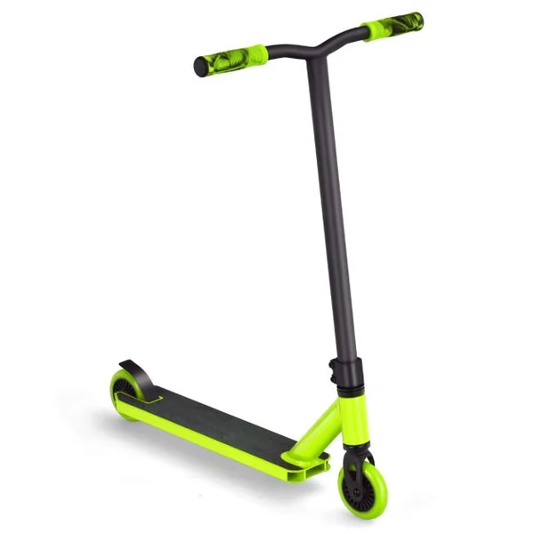 Trottinette Enfants 2 Roues Système de Compression HIC Roulements ABEC-9 Plateforme en Aluminium 7 Ans Charge 100KG Vert
