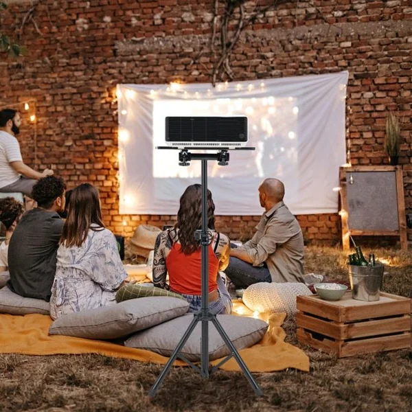 Trépied pour Projecteur à Hauteur Réglable 70-118,5CM Support Videoprojecteur pour Projecteur d'Ordinateur Portable Convient aux Bureau Maison