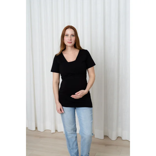 T-shirt cache-coeur - noir