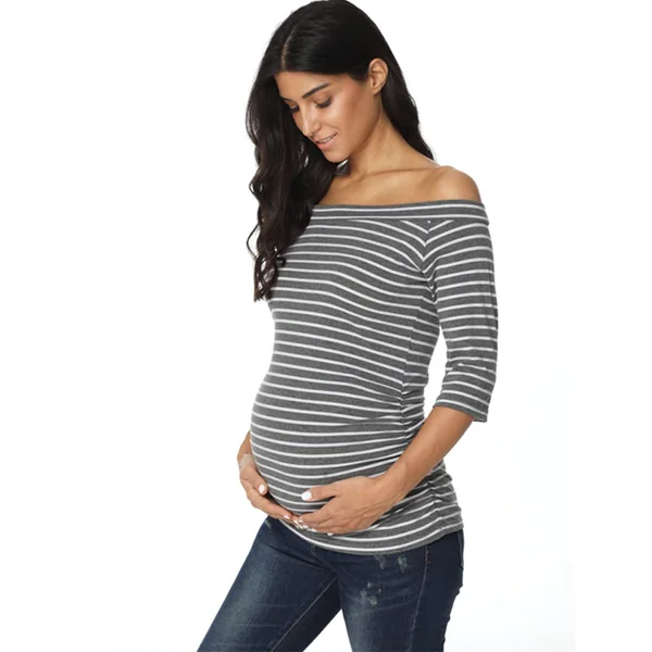 T-shirt de grossesse épaules dénudées - Reste 1M