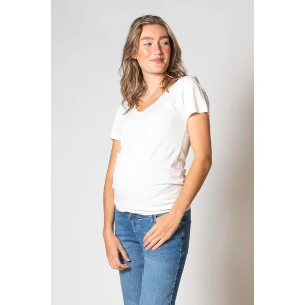 T-shirt Grossesse Teesh - Blanc