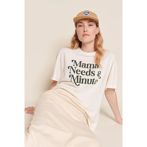 T-shirt "mama needs a minute" en coton Bio