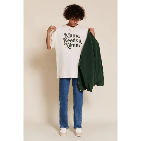 T-shirt "mama needs a minute" en coton Bio
