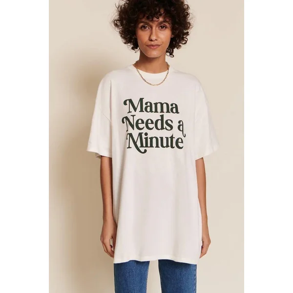 T-shirt "mama needs a minute" en coton Bio