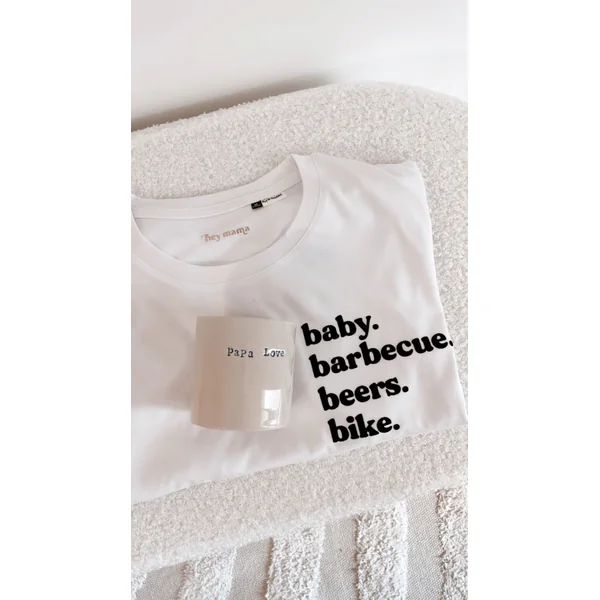T-shirt Papa Personnalisé en Coton Biologique – Baby Barbecue