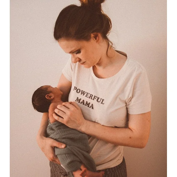 T-shirt Powerful Mama - Coton bio