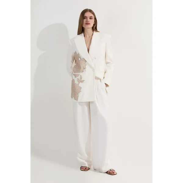 Veste d'été premium ornée d'appliqué sur mesure