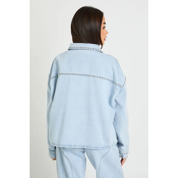 Veste En Jean À Clous
