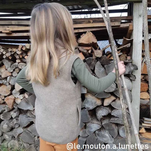 Veste sans manches en laine polaire naturelle pour enfant - ENGEL NATUR