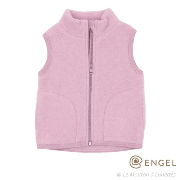 Veste sans manches en laine polaire naturelle pour enfant - ENGEL NATUR