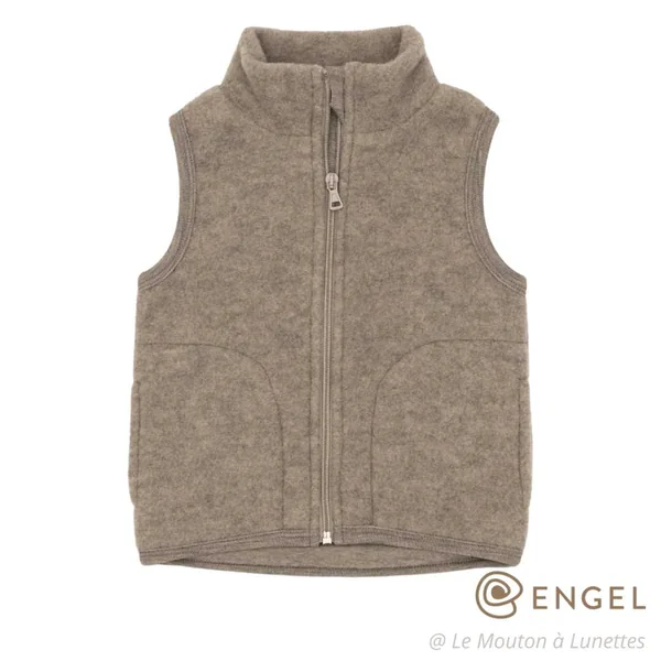Veste sans manches en laine polaire naturelle pour enfant - ENGEL NATUR