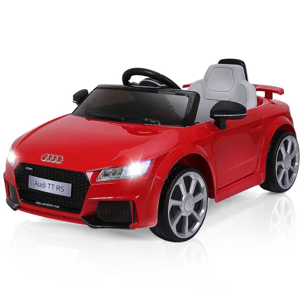 Voiture Audi TTRS Electrique pour Enfants 12V Max. 5 Km/h Double Porte avec Télécommande 2.4G Blanc