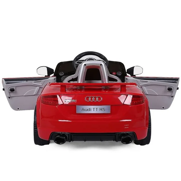 Voiture Audi TTRS Electrique pour Enfants 12V Max. 5 Km/h Double Porte avec Télécommande 2.4G Blanc