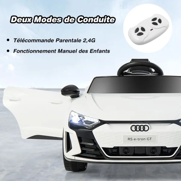 Voiture Electrique 12 V avec Télécommande 2,4G Véhicules Électriques Démarrage Progressif & Musique Charge 25kg pour 37-95 Mois Rouge
