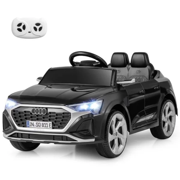 Voiture Electrique 12 V pour Enfants Sous Licence Audi SQ8 avec Télécommande Klaxon Lumières LED Musique 3 Vitesses pour 3 Ans+ Rose/Noir/Blanc