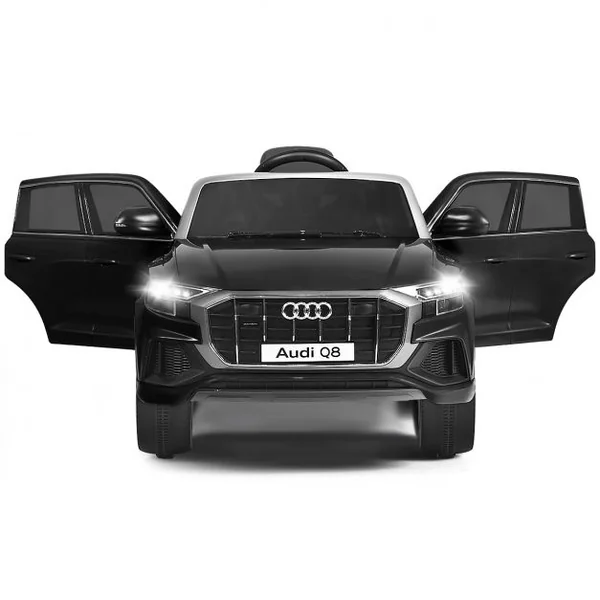 Voiture Électrique 12 V pour Enfants 2 Moteurs Vitesse Max : 5 km/h Télécommande 2.4G Lumières LED MP3 Effect Sonore Noir
