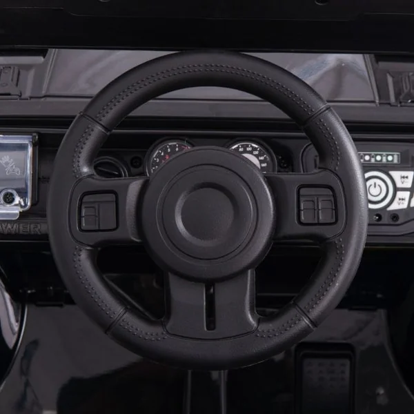 Voiture Électrique 12V Enfants avec Télécommande Affichage Batterie Roues à Bande de Roulement Démarrage Doux 3 Vitesses Noir